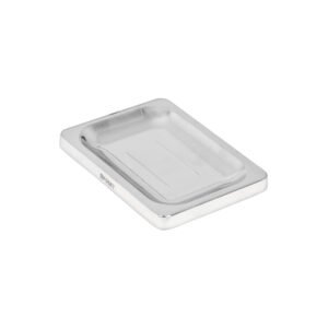 Jabonera metálica cromo BASIC 49611