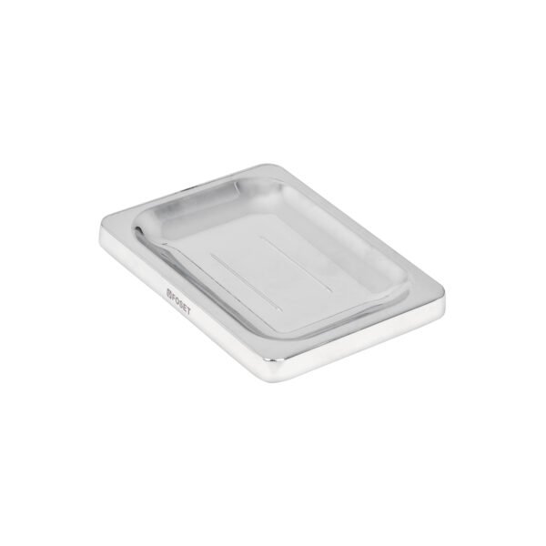 Jabonera metálica cromo BASIC 49611