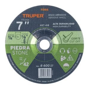 Disco Tipo 42 de 7 x 3.2 mm para corte de piedra Truper 11566