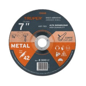 Disco Tipo 42 de 7 x 3.2 mm para corte de metal Truper 10666