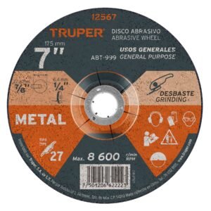 ABT-999.jpg Disco Tipo 27 de 7 x 6.4 mm para desbaste de metal Truper 12567