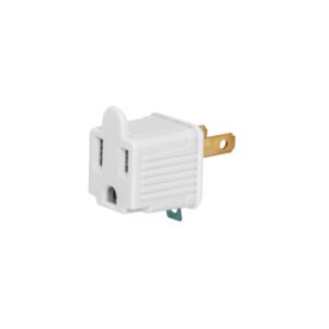 Bolsa con 2 adaptadores 3 a 2 blancos Volteck 46252