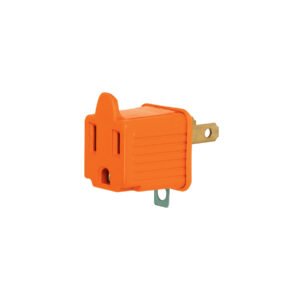 Bolsa con 2 adaptadores 3 a 2 naranjas Volteck 46253