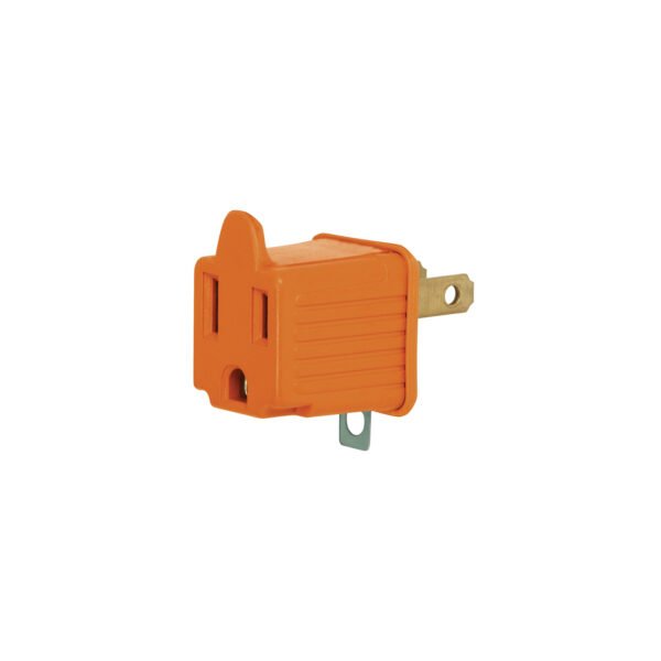 Adaptador 3 a 2 naranja a granel Volteck 46256