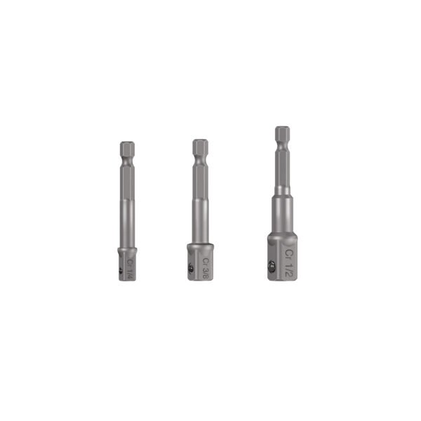 Juego de 3 adaptadores para dados de 1/4 3/8 y 1/2 10752