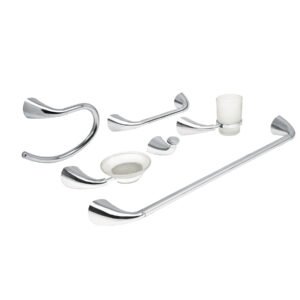 Juego de 6 accesorios para baño metálicos Foset Aero 49640