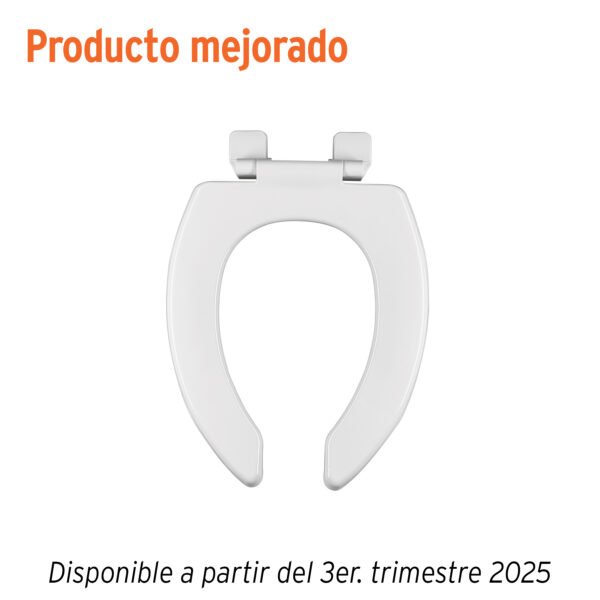 Asiento alargado sin tapa para taza fluxómetro blancoFOSET 49368
