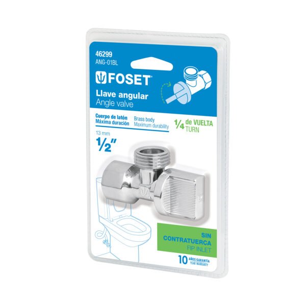Llave angular de 1/2 1/4 de vuelta blíster FOSET 46299