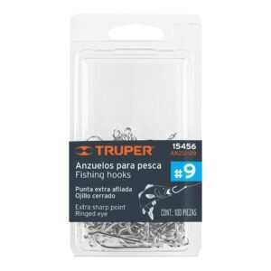 ANZU-09.jpg Blíster con 100 anzuelos para pesca # 9 Truper 15456