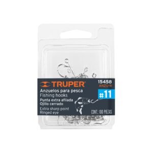 ANZU-11.jpg Blíster con 100 anzuelos para pesca # 11 Truper 15458
