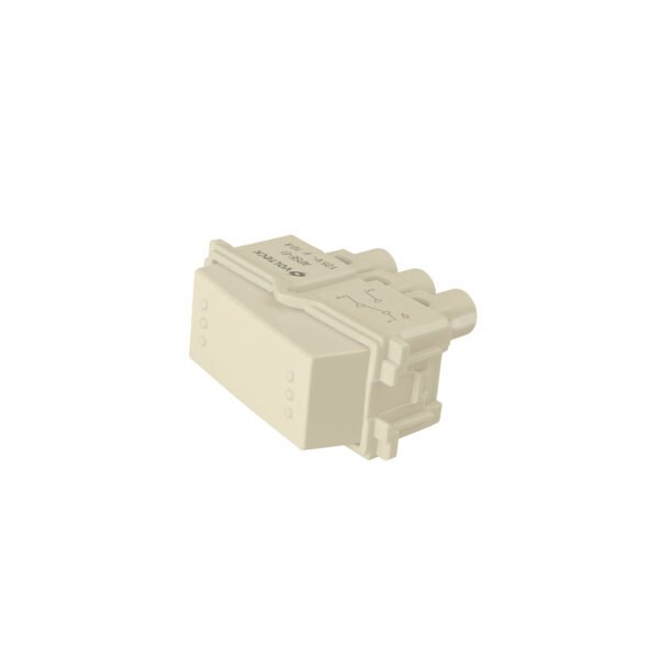 Interruptor de 3 vías línea Italiana color marfil Volteck 48083