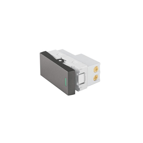 Interruptor de 3 vías acero inox de 1 módulo línea Lisboa 47823