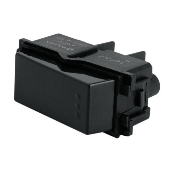 Interruptor sencillo línea Italiana color negro Volteck 47607