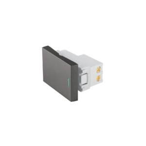 Interruptor 3 vías acero inox de 1.5 módulos línea Lisboa 47824