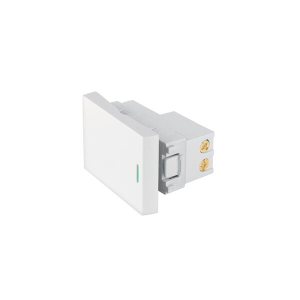 Interruptor de 3 vías blanco de 1.5 módulos línea Lisboa 47944