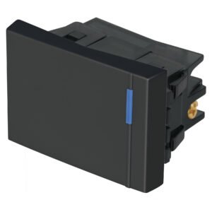 Interruptor sencillo 1.5 módulos línea Españolacolor negro 47986