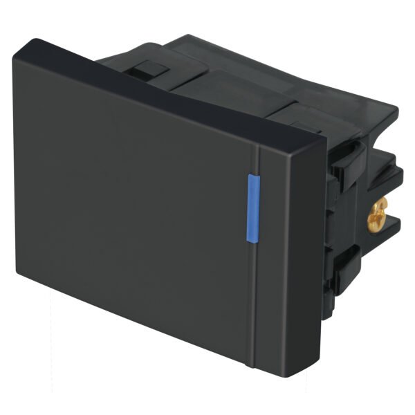 Interruptor sencillo 1.5 módulos línea Españolacolor negro 47986
