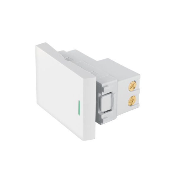 Interruptor sencillo blanco de 1.5 módulos línea Lisboa 47941