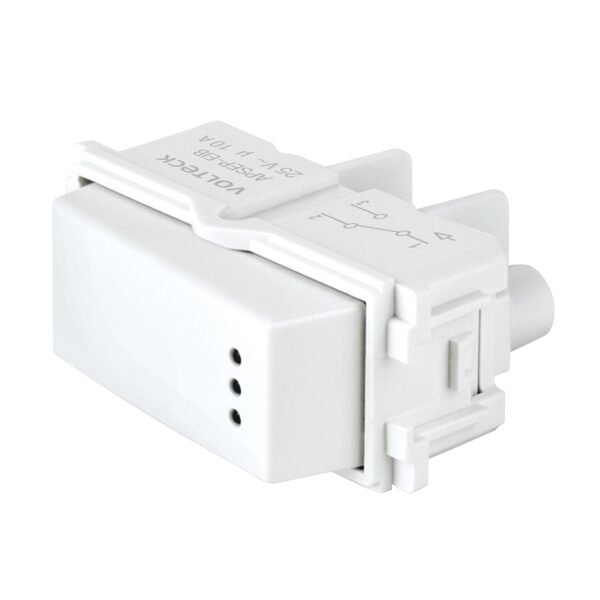 Interruptor de 3 vías con luz piloto línea Italiana blanco 48054