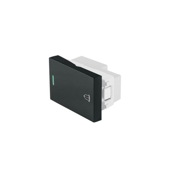 Interruptor para timbre negro de 1.5 módulos línea Lisboa 47879