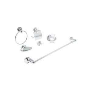 Juego de 6 accesorios para baño metálicos Foset Aqua 49395