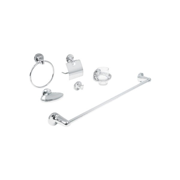Juego de 6 accesorios para baño metálicos Foset Aqua 49395