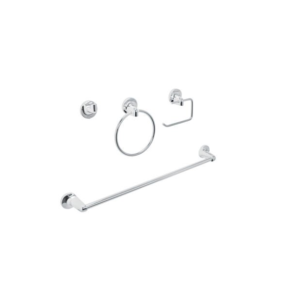 Juego de 4 accesorios para baño metálicos Foset Aqua 49164