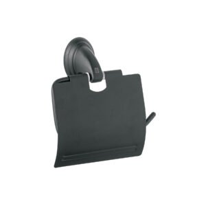 AQA-82M.jpg Portarrollo metálico acabado negro Foset Aqua 45983