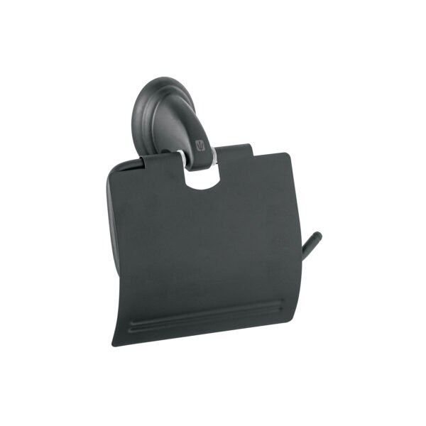 Portarrollo metálico acabado negro Foset Aqua 45983