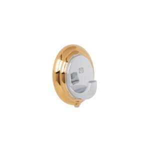 AQA-83G.jpg Gancho sencillo metálico acabado cromo-oro Foset Aqua 45985
