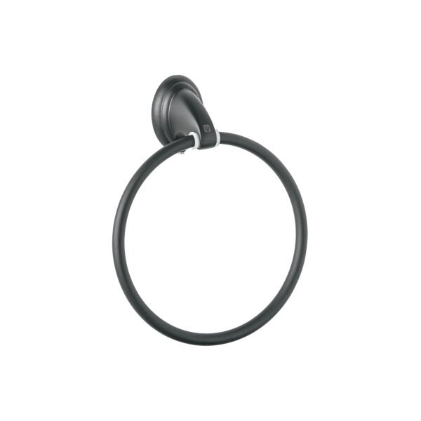 Toallero argolla metálico acabado negro Foset Aqua 45999