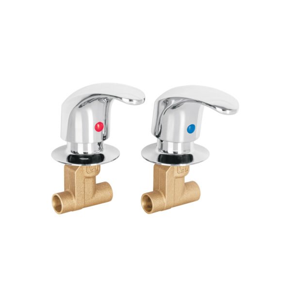 Juego llaves empotrar soldables palanca AQUA 49799
