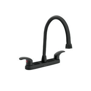 Mezcladora fregadero 8 negro cuello largo palanca AQUA 45625