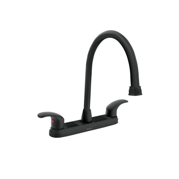 Mezcladora fregadero 8 negro cuello largo palanca AQUA 45625