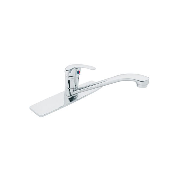 Monomando fregadero cromo cuello recto AQUA 49407