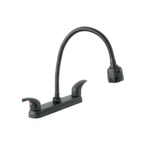 Mezcladora 8 p/fregadero flexible palanca negro Aqua 47917