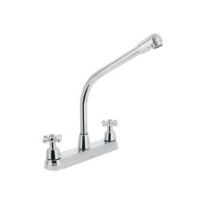 Mezcladora fregadero 8 cromo cuello cobra cruceta AQUA 45626