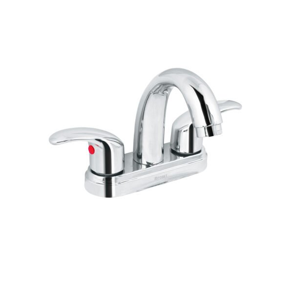 Mezcladora lavabo 4 cromo nariz curva palanca AQUA 49693