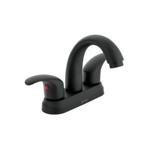 Mezcladora lavabo 4 negro nariz curva palanca AQUA 45357
