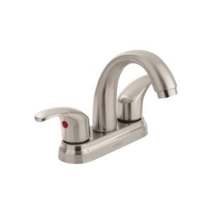 Mezcladora lavabo 4 satín nariz curva palanca AQUA 45356