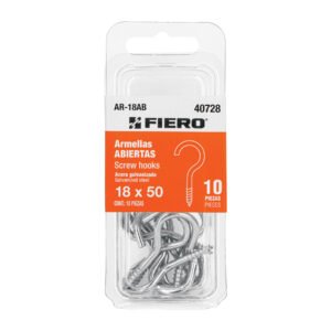 Blíster con 10 armellas abiertas de 18 x 50 Fiero 40728