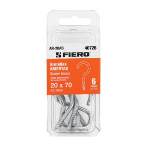 AR-20AB.jpg Blíster con 6 armellas abiertas de 20 x 70 Fiero 40726