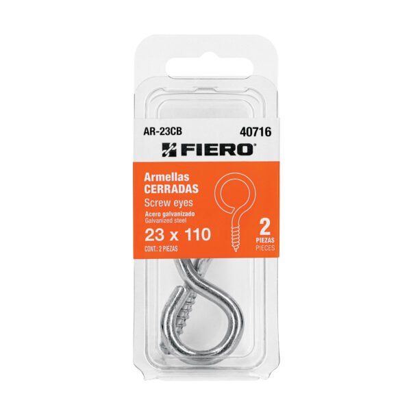 Blíster con 2 armellas cerradas de 23 x 110 Fiero 40716
