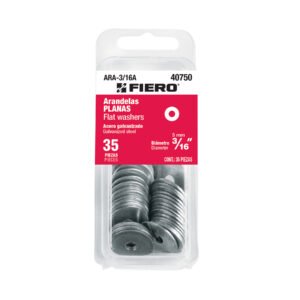 ARA-3-16A.jpg Blíster con 35 arandelas planas de 3/16 Fiero 40750
