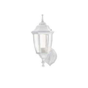 Arbotante tipo farol tradicional soportado p/exterior blanco 47288
