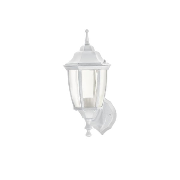 Arbotante tipo farol tradicional soportado p/exterior blanco 47288
