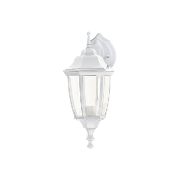 Arbotante tipo farol tradicional suspendido p/exterior bco. 47290