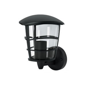 Arbotante tipo farol moderno soportado p/exteriores negro 45092
