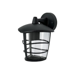 Arbotante tipo farol moderno suspendido p/exteriores negro 45093