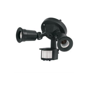 Arbotante negro c/sensor movimiento lámparas no incluidas 47275